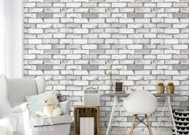 Rekomendasi Wallpaper Dinding Motif Bata Putih Buat Vibes Ruang Tamu Industrial
